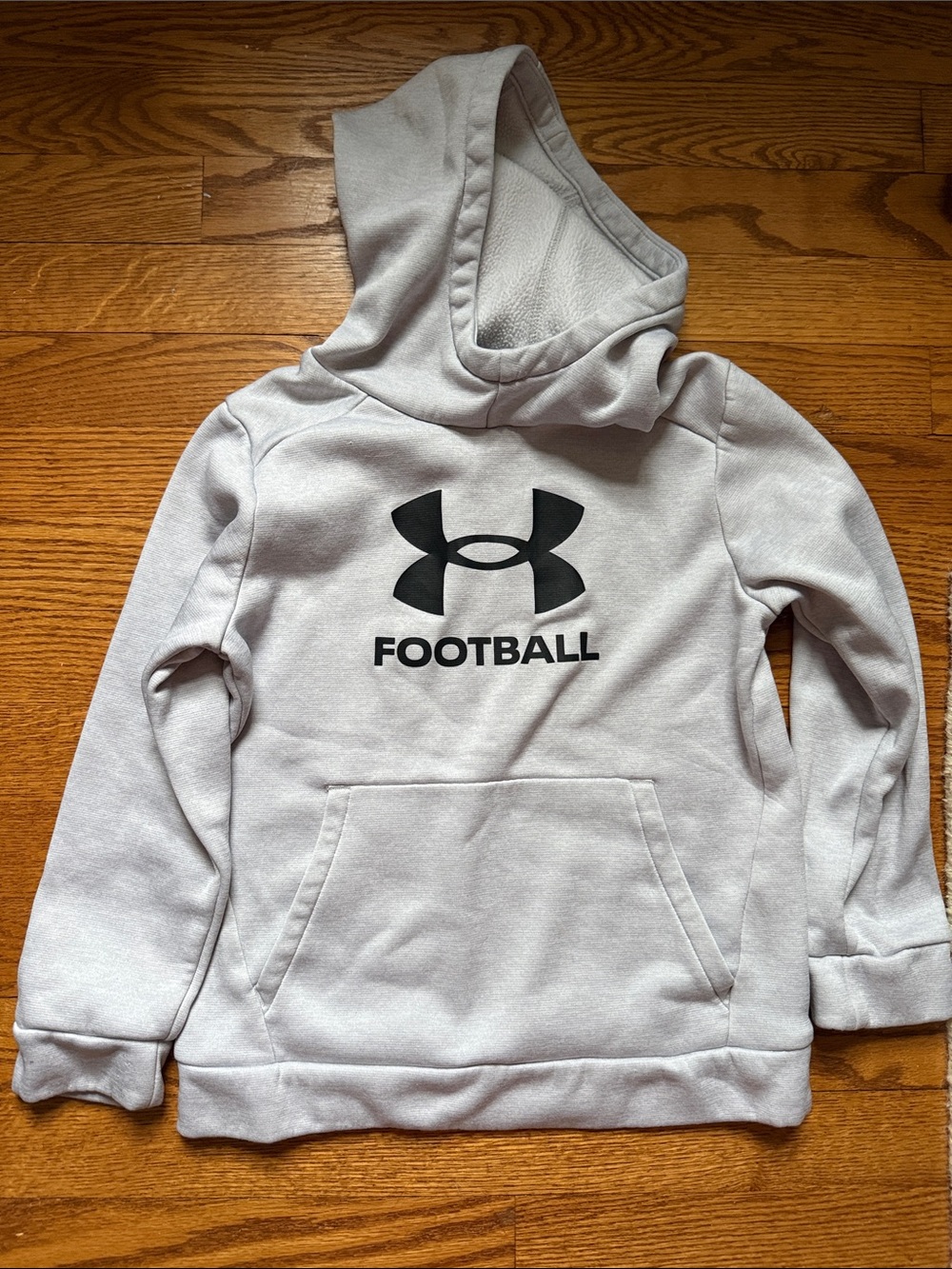 Under Armour Light Gray Kids' Football Pullover Hoodie